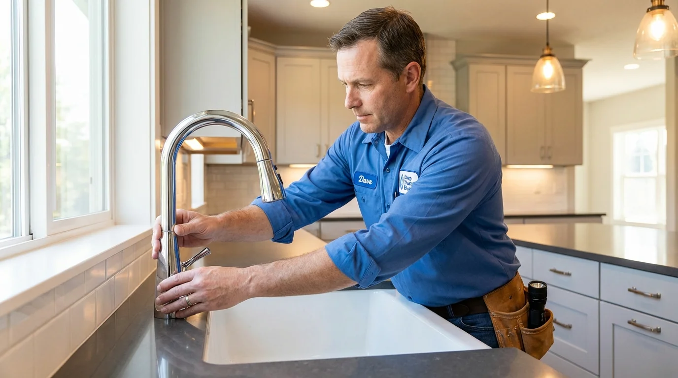 Kitchen faucet installation by Johns Plumbing LLC in Vinita